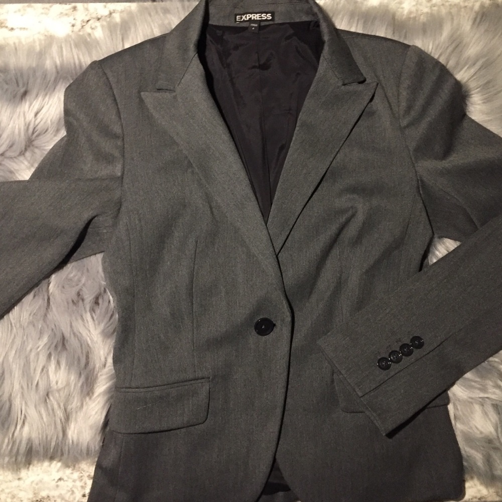 Express Gray Blazer